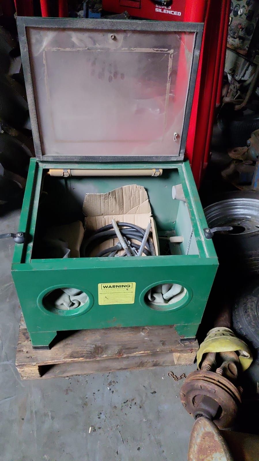 Zandstraalapparaat met toebehoren