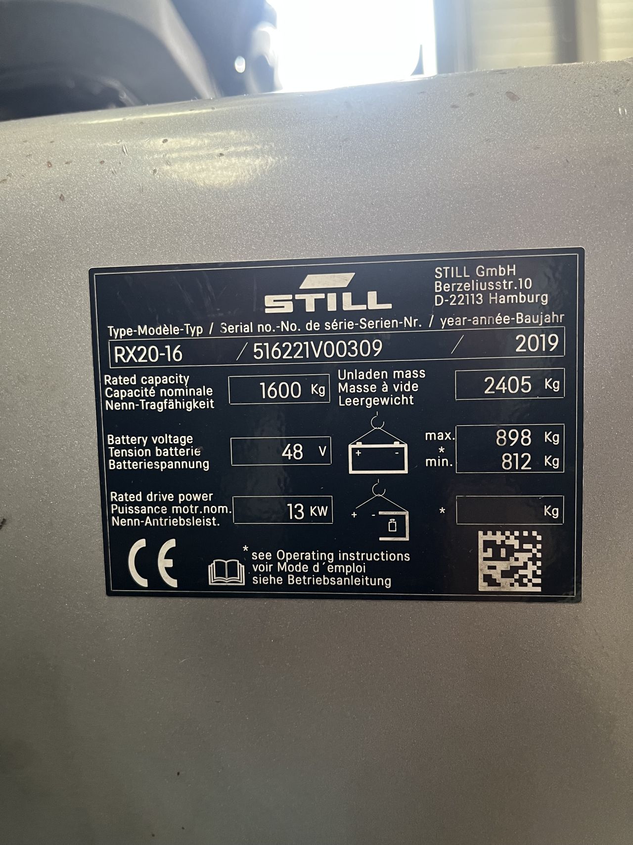 Still Heftruck RX 20-16 bouwjaar 2019