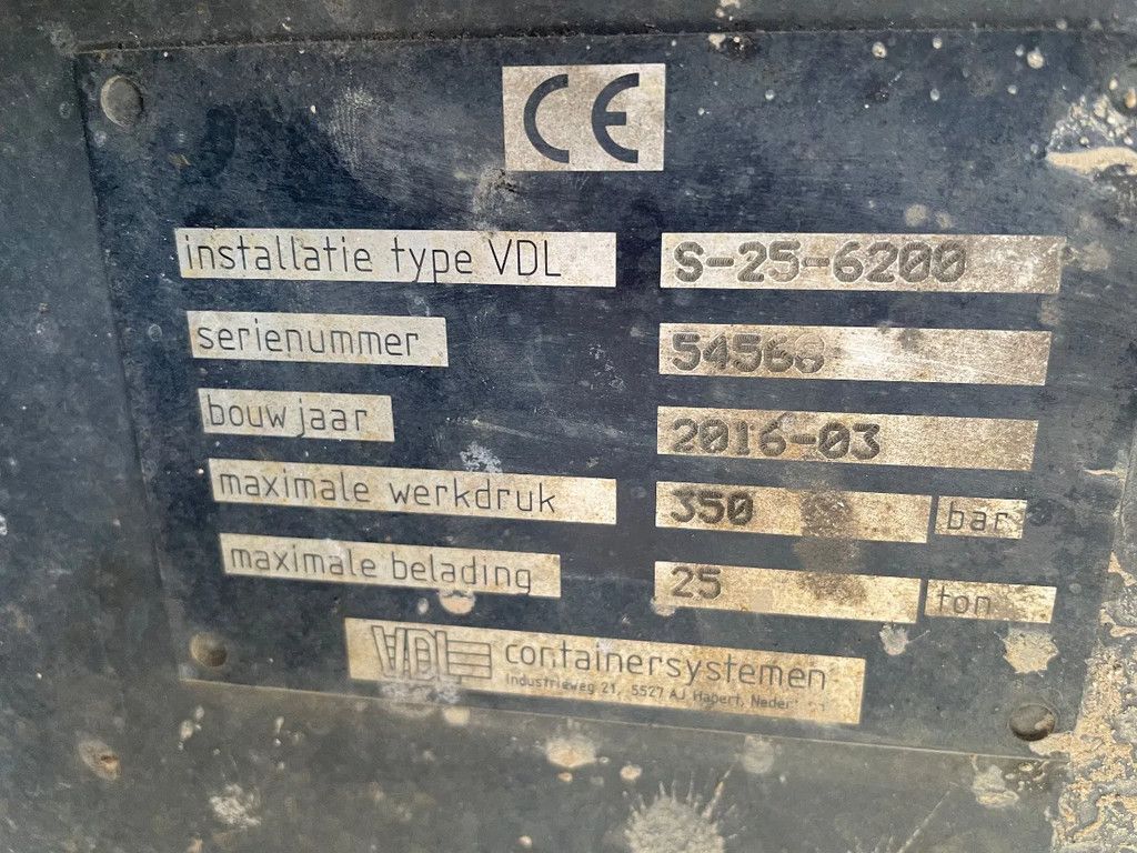 DAF CF 400 VDL 26 Tons Haaksysteem 6x2 stuuras 8 banden Euro 6 !!