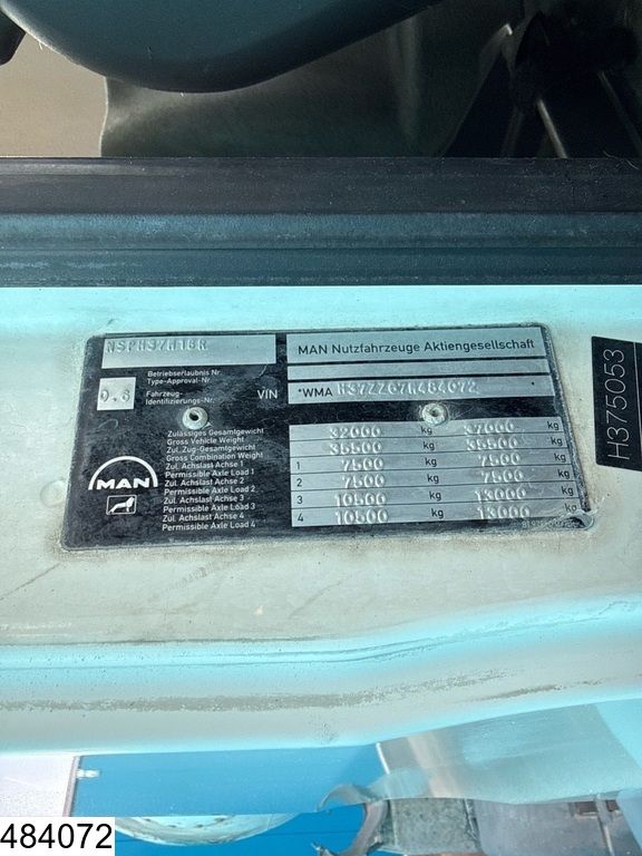 MAN TGA 35 360 8x4, 8m3, Manual, Leaf