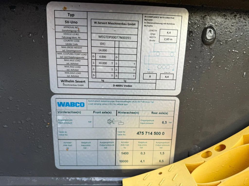 Severt Agri Dolly ABS/EBS PTO Hydraulic + Aftakas NIEUW