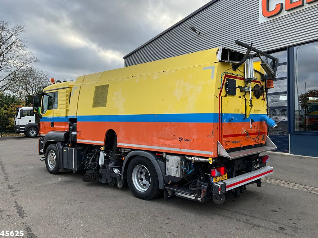 Man TGS 18.440 Euro 6 Beam S9000 Wegdekreiniger Links en rechts vegend!