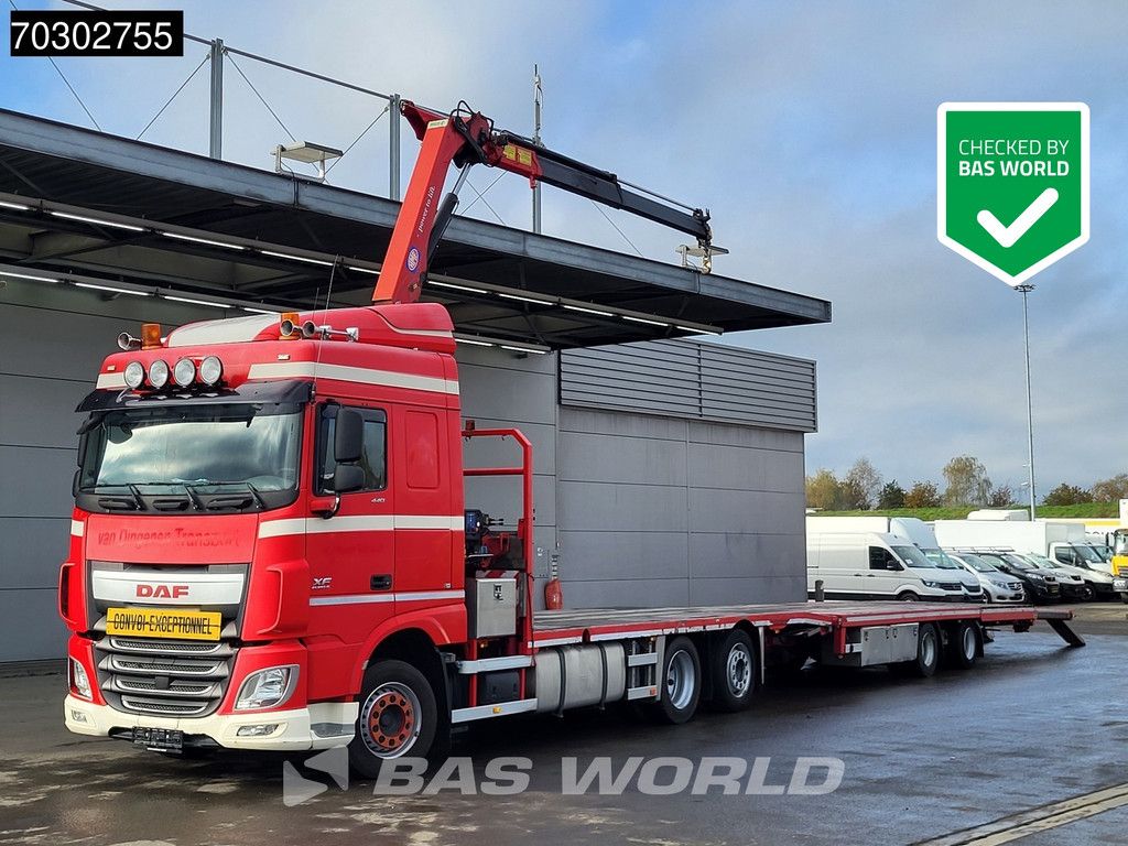 DAF XF XF 440 6X2 NL-Truck Transporter APK HMF 900-K2 crane Winch Lift-Lenkachse Euro 6