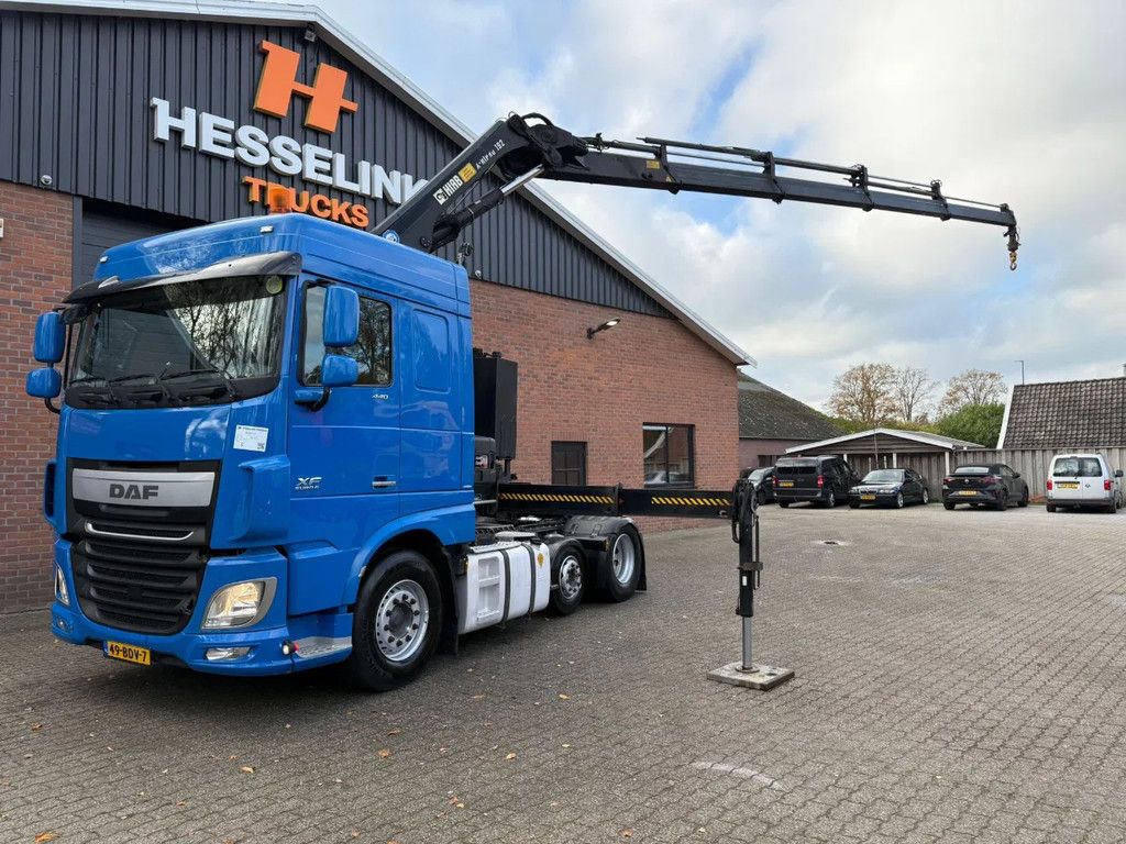 DAF XF 440 6X2 HIAB 19 ton/meter kraan Schuifschotel EURO 6 APK 05/2026