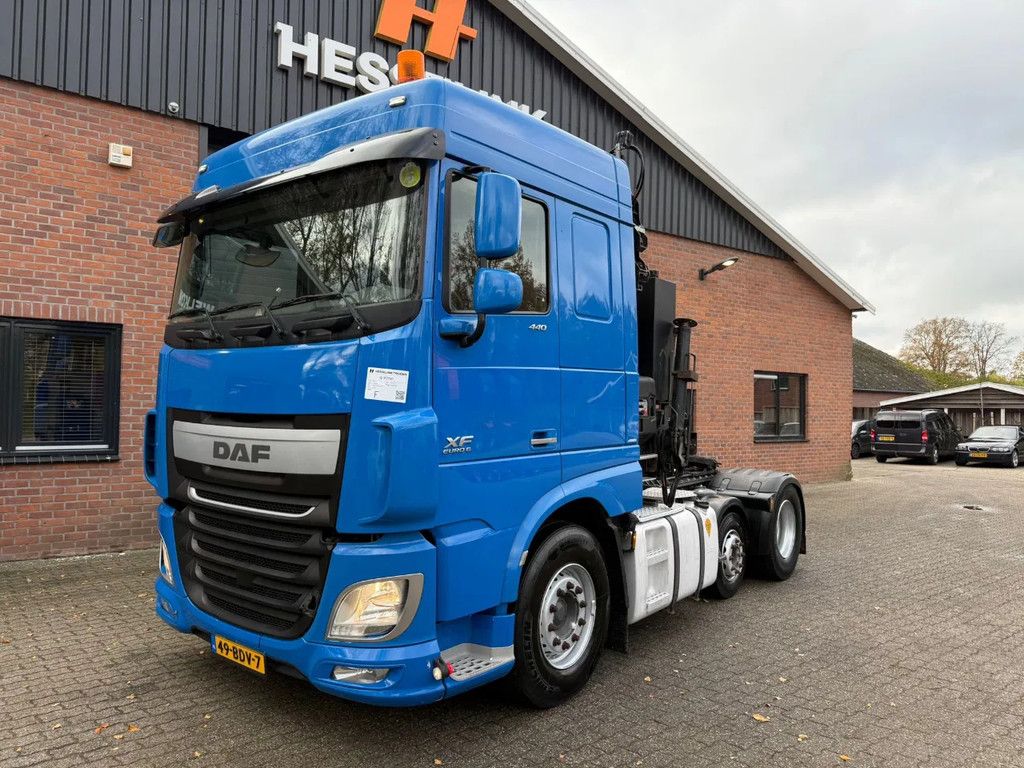 DAF XF 440 6X2 HIAB 19 ton/meter kraan Schuifschotel EURO 6 APK 05/2026