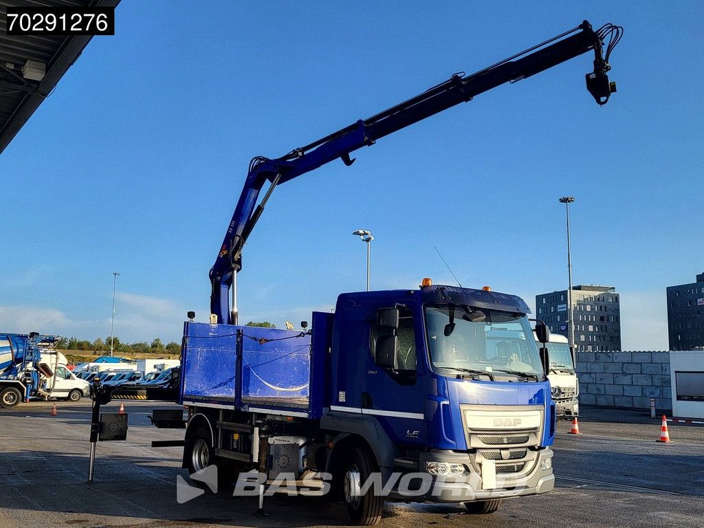 DAF LF LF 260 4X2 HIAB 111 B-2 Hiduo Crane Automatic ACC Euro 6