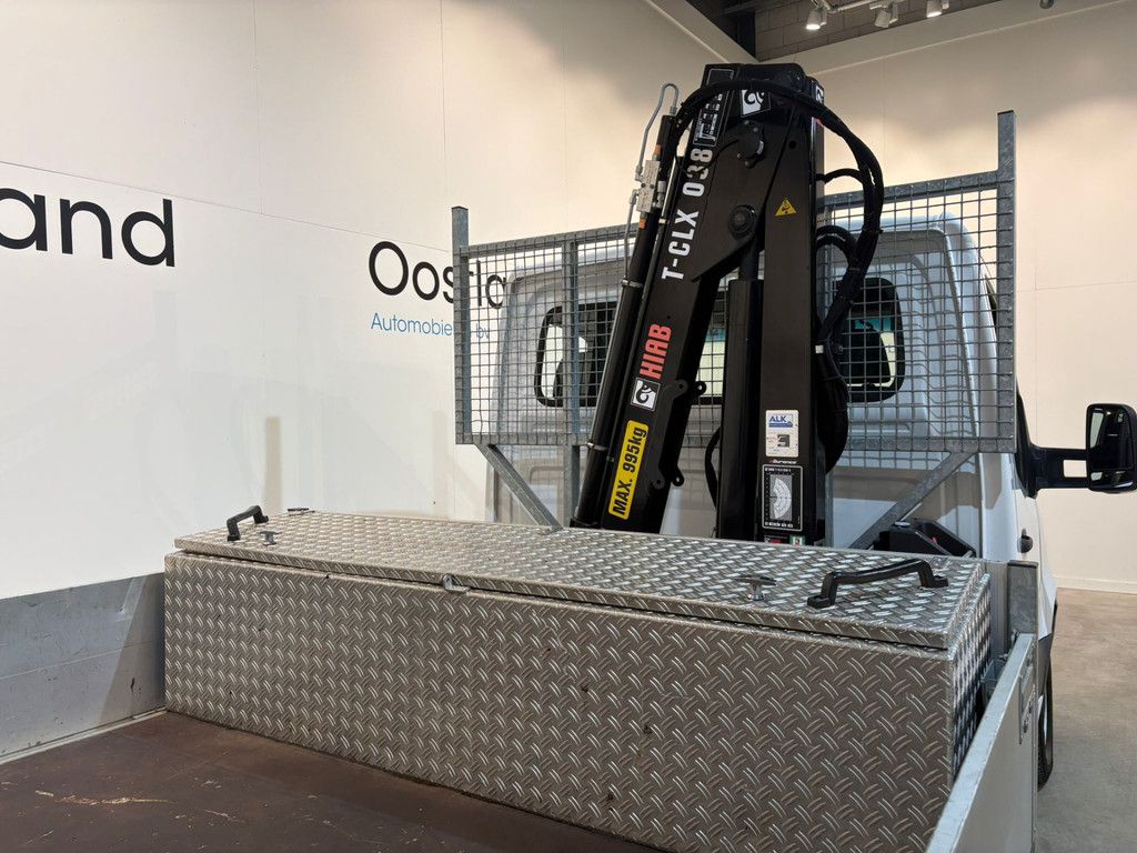 Mercedes-Benz Sprinter 314 CDI RWD L3 Open Laadbak / Hiab T-CLX 038-3 Kraan PTO / Euro 6 / Airco / Cruise Control / 37.700 KM !!