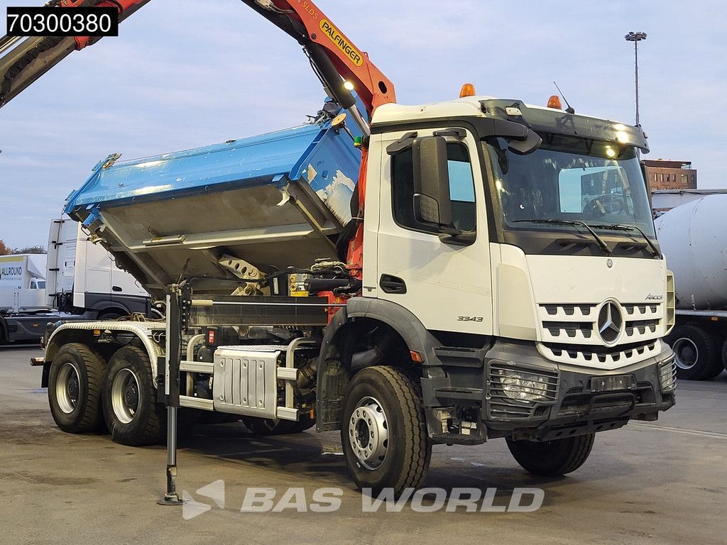 Mercedes Arocs 3343 6X4 Palfinger PK12.501 SLD Kran Crane 7m3 tipper Big-Axle Automatic Euro 6