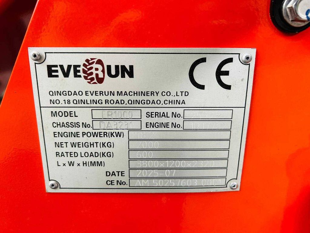 Articulated loader Everun ER1000 Diesel 18.2kW 2025 New