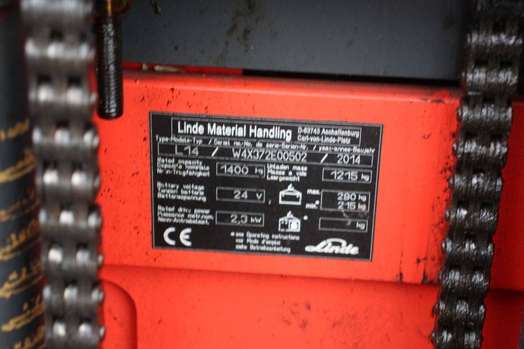 Stapelaar Linde L14 Elektrisch 1400kg 2014