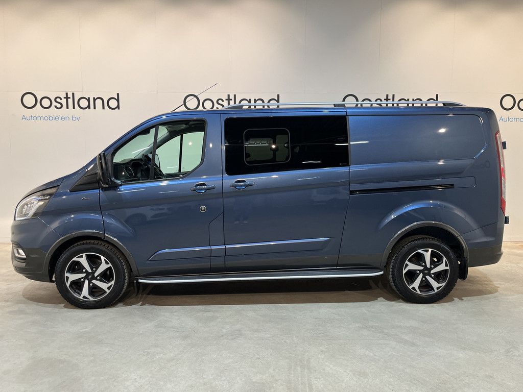 Ford Transit Custom 320 2.0 TDCI L2H1 Active 170 PK Automaat DC Dubbel Cabine / Euro 6 / 2X Schuifdeur / Airco / Cruise Control / Camera / CarPlay / Navigatie / Trekhaak / 52.500 KM !!
