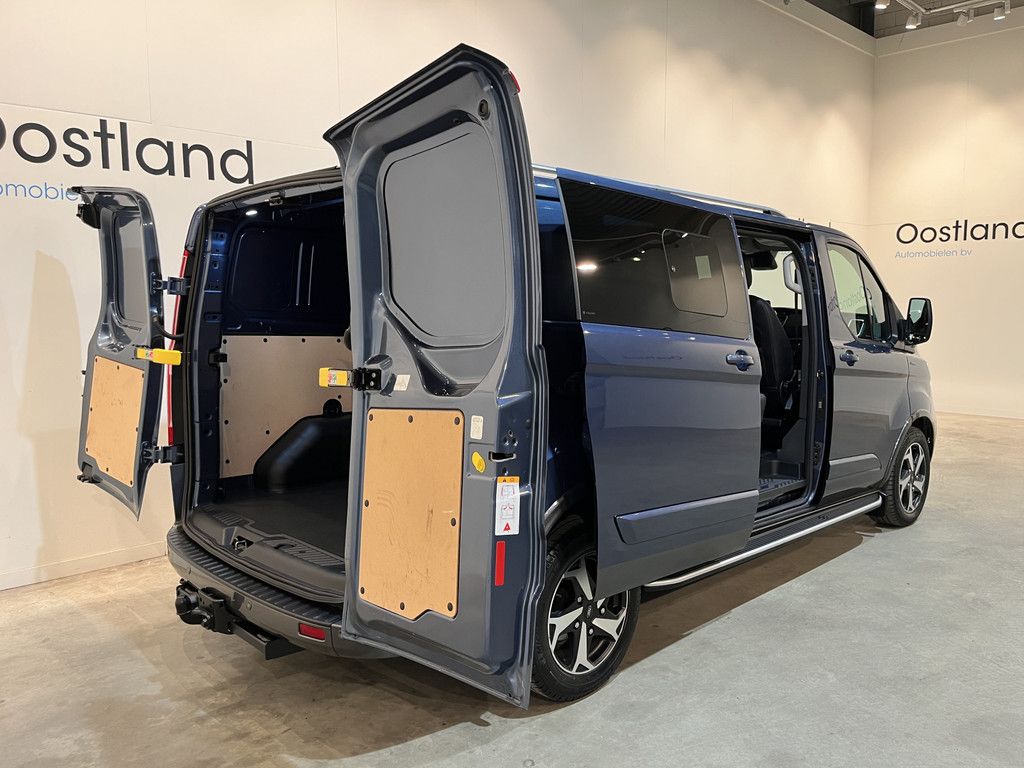 Ford Transit Custom 320 2.0 TDCI L2H1 Active 170 PK Automaat DC Dubbel Cabine / Euro 6 / 2X Schuifdeur / Airco / Cruise Control / Camera / CarPlay / Navigatie / Trekhaak / 52.500 KM !!