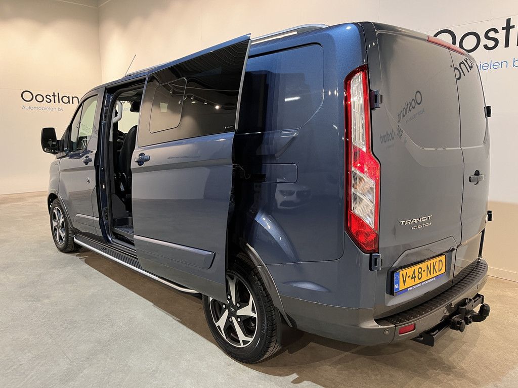 Ford Transit Custom 320 2.0 TDCI L2H1 Active 170 PK Automaat DC Dubbel Cabine / Euro 6 / 2X Schuifdeur / Airco / Cruise Control / Camera / CarPlay / Navigatie / Trekhaak / 52.500 KM !!