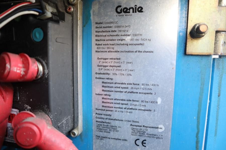 Genie GS4069DC Electric, 14m Working Height, 363kg Capac