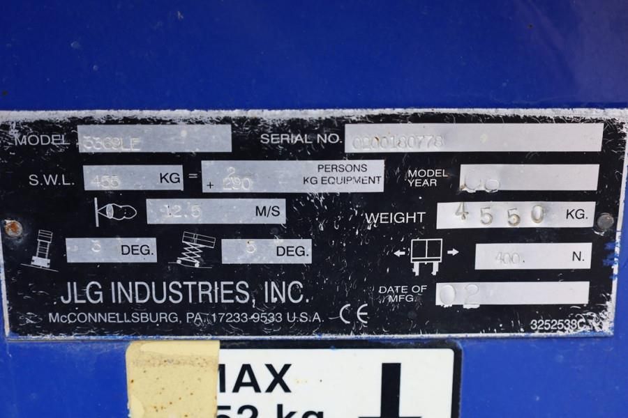 JLG 3369LE Electric, 12m Working Height, 450kg Capacit