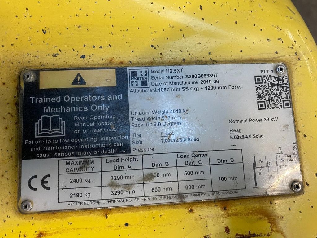 Hyster H2.5XT Diesel MH16345