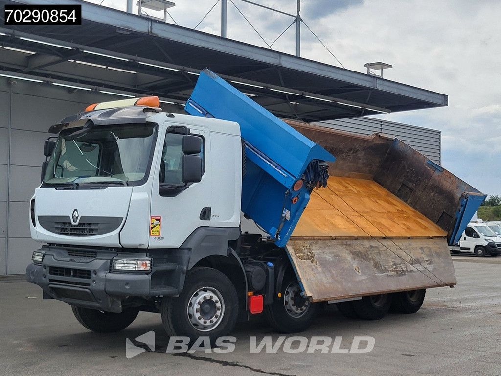 Renault Kerax 430 8X4 15m3 Forez Bennes Tipper 3-sides Steelsuspension Big-Axle Automatic Euro 5