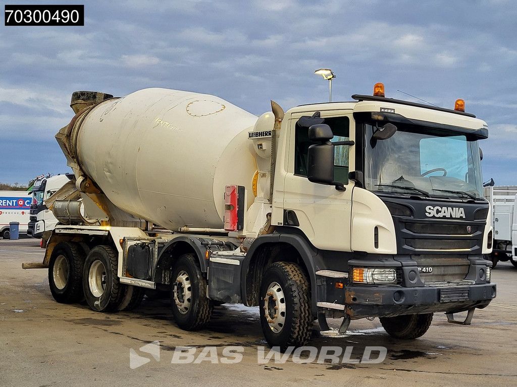 Scania P410 8X4 9m3 Liebherr HTM 904 FL mixer Steelsuspension Automatic Euro 6