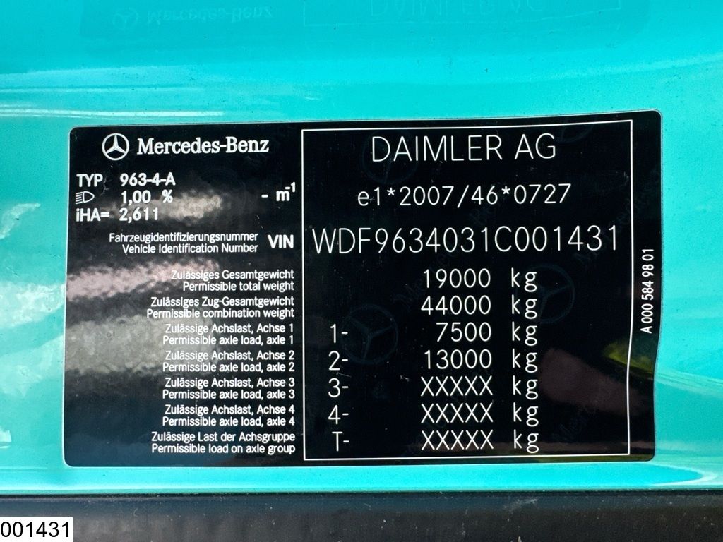 Mercedes Actros 1848 EURO 6, ADR, Retarder, PTO, Standairco