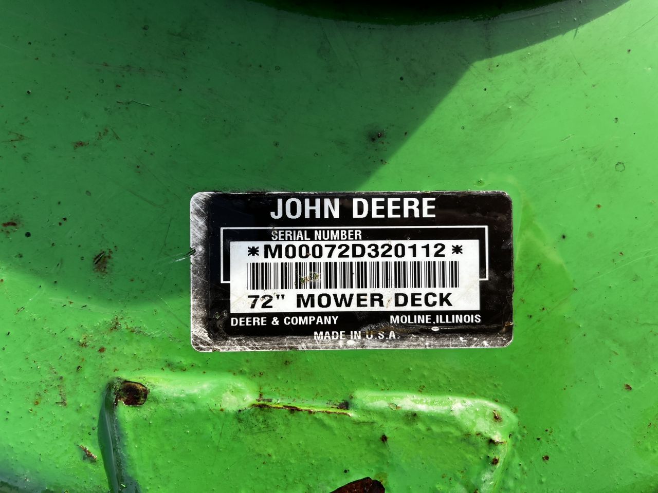 John Deere Maaidek 72