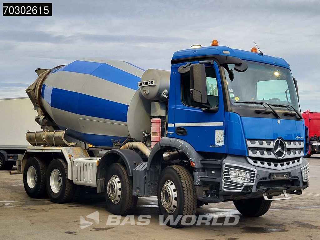 Mercedes Arocs 3240 8X4 Liebherr 9m3 Mixer Full Spring Euro 6