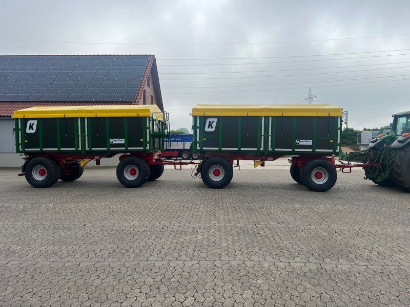 Kröger 18to 560er bereift 3 Schieber mit Kunststoffbordwand Interne Nr.