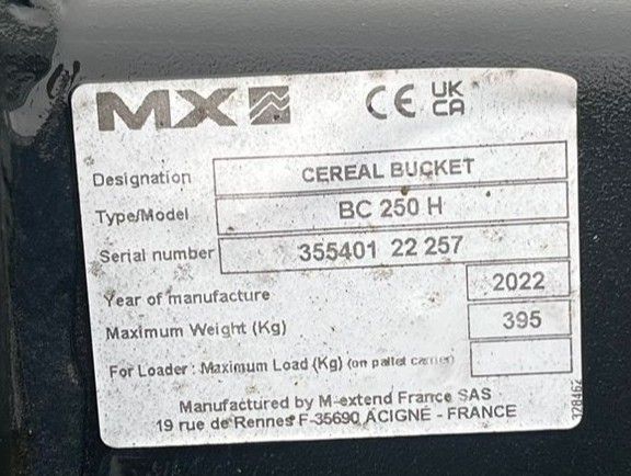 MX Mauilleux BC 250 H Volumebak (Euro)