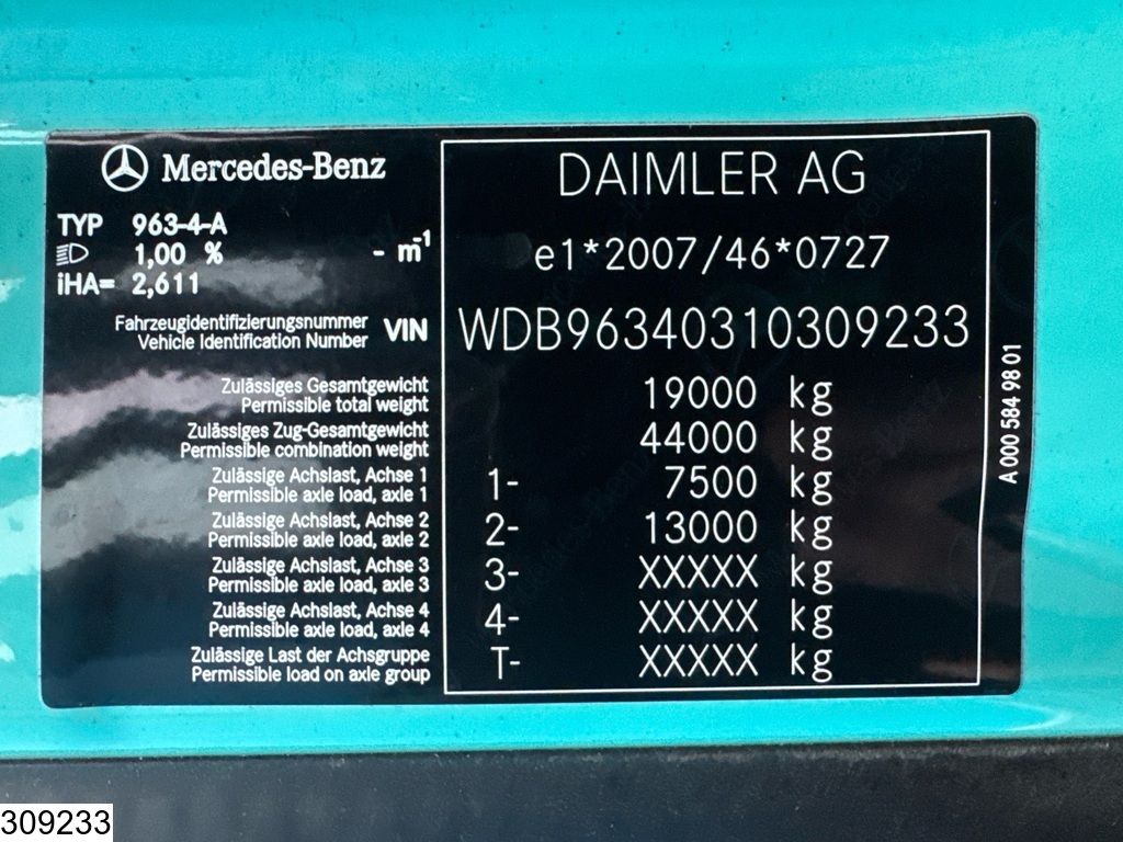 Mercedes Actros 1848 EURO 6, Retarder, PTO, Standairco