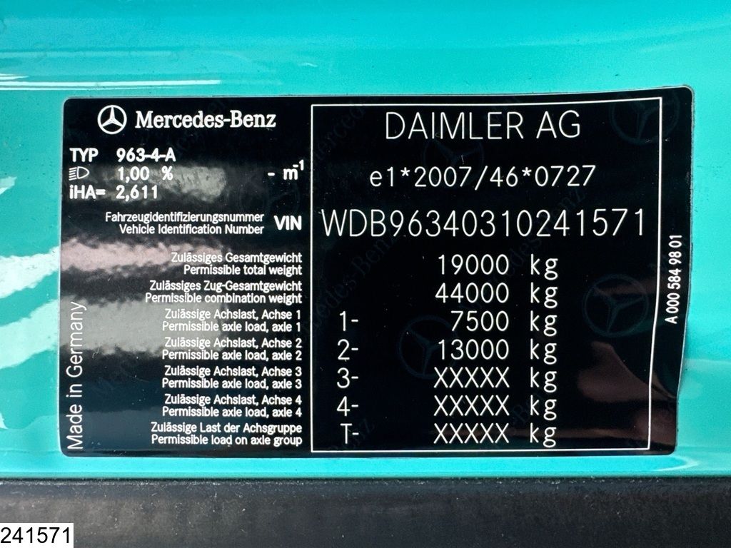 Mercedes Actros 1848 EURO 6, Retarder, Standairco