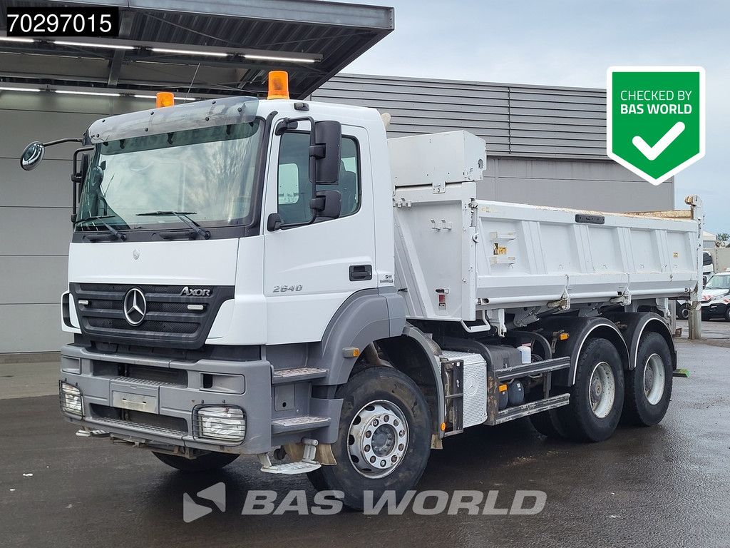 Mercedes Axor 2640 6X4 10m3 Meiller Tipper Steelsuspension Manual Euro 4