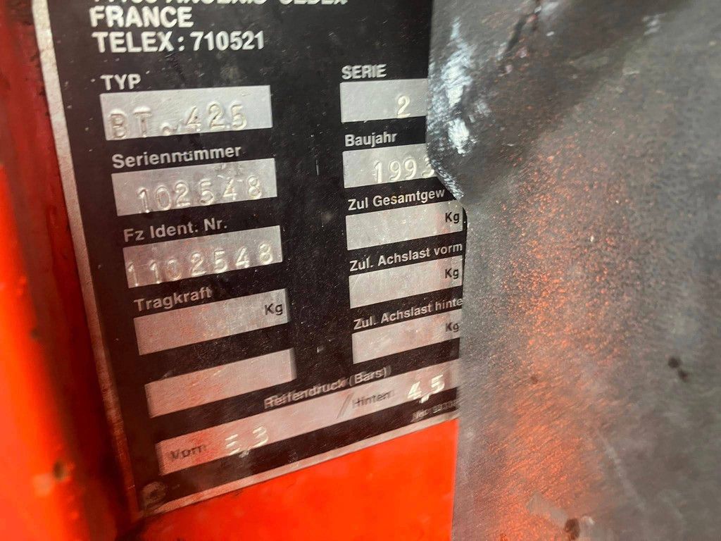 Manitou BT425 Diesel Telehandler 1993