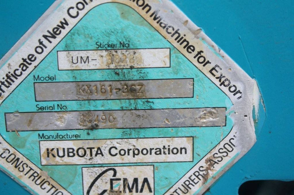 Crawler excavator Kubota KX161-3SZ Diesel 34.6kW 2013