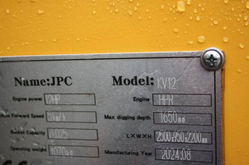 Minigraver JPC KV12 Diesel 12pk 2024 DEMO