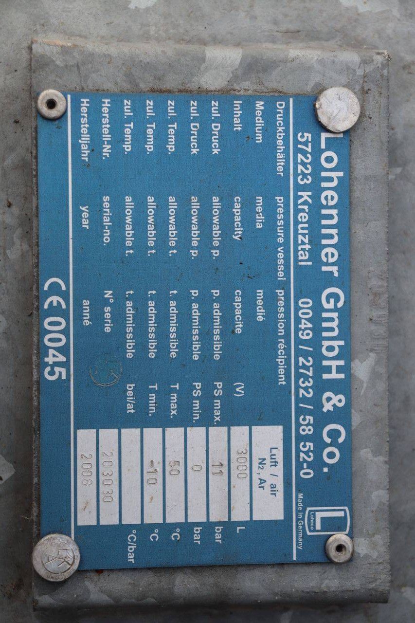 Luftdruckkessel Lohenner 3000L 2008