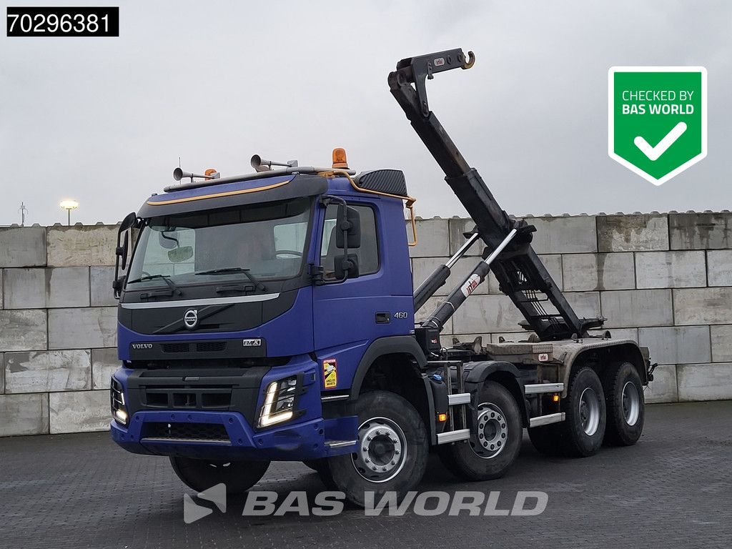 Volvo FMX 460 8X4 Hyva 26-55 SK containersystem Automatic Steelsuspension Big-Axle