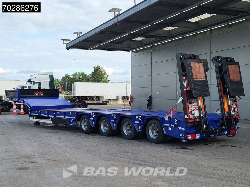GVN Trailer 4 axles NEW Lift+Lenkachse Hydraulic Ramps