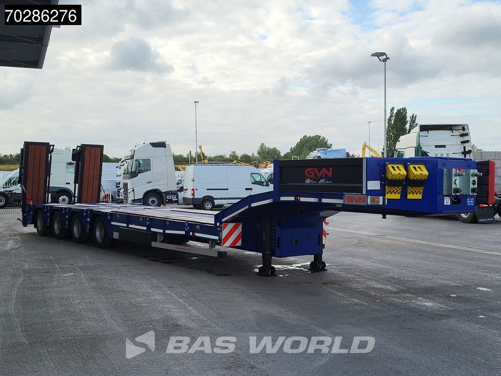 GVN Trailer 4 axles NEW Lift+Lenkachse Hydraulic Ramps