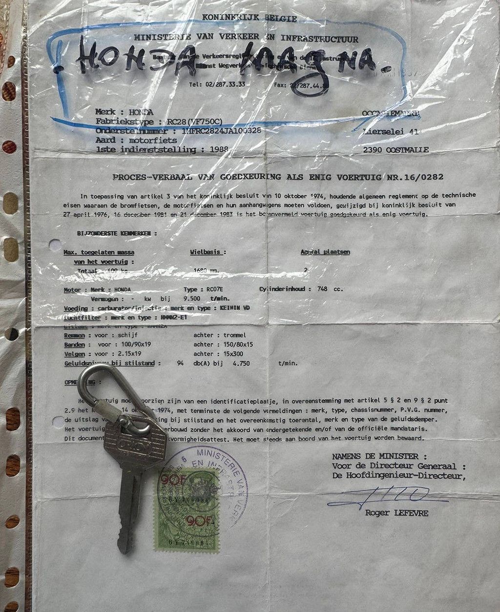 Oldtimer-Motorrad Honda Magna VF750C Benzin 1988 (Margin)