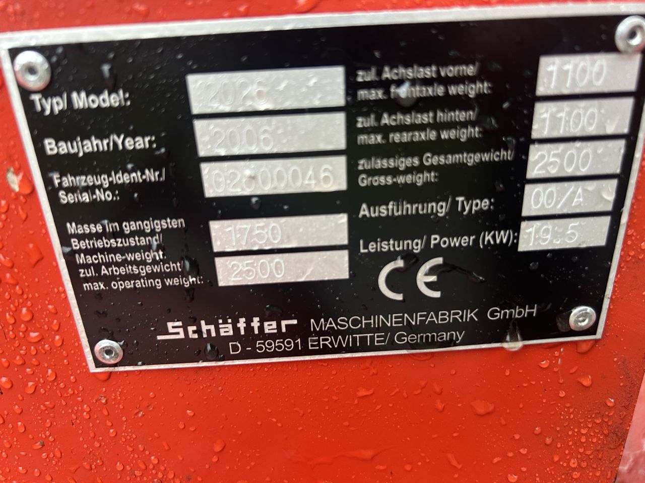 Zeer nette Schaffer 2026 (MARGE)