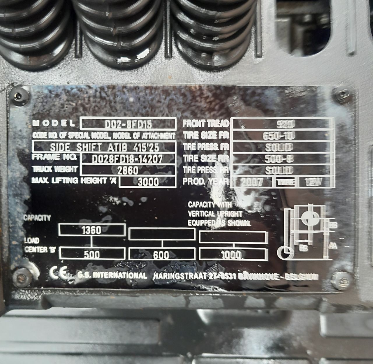 Toyota 1,5 Tons Diesel Heftruck