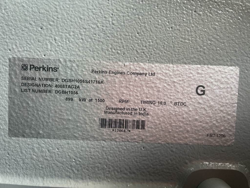 Perkins 4008TAG2A - 1100 kVA Generator - DPX-19820