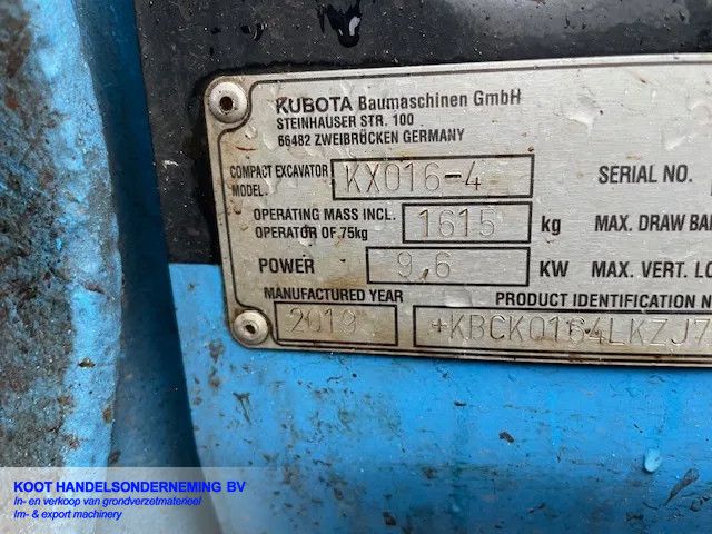 Kubota 3X Kx 016-4 3 Buckets (TOP)