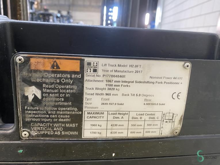 Heftrucks LPG Hyster H2.0DT 2017