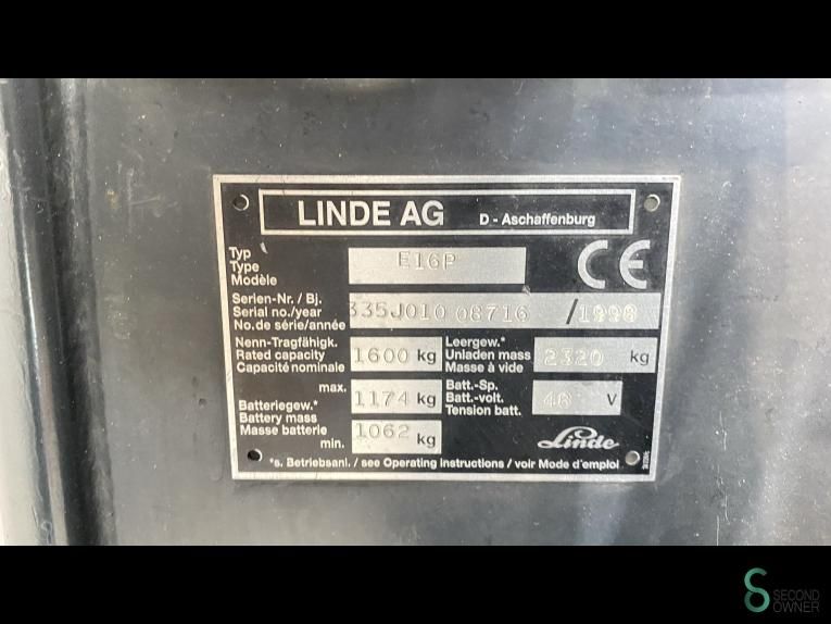 Heftrucks Elektrisch Linde E16P 1998