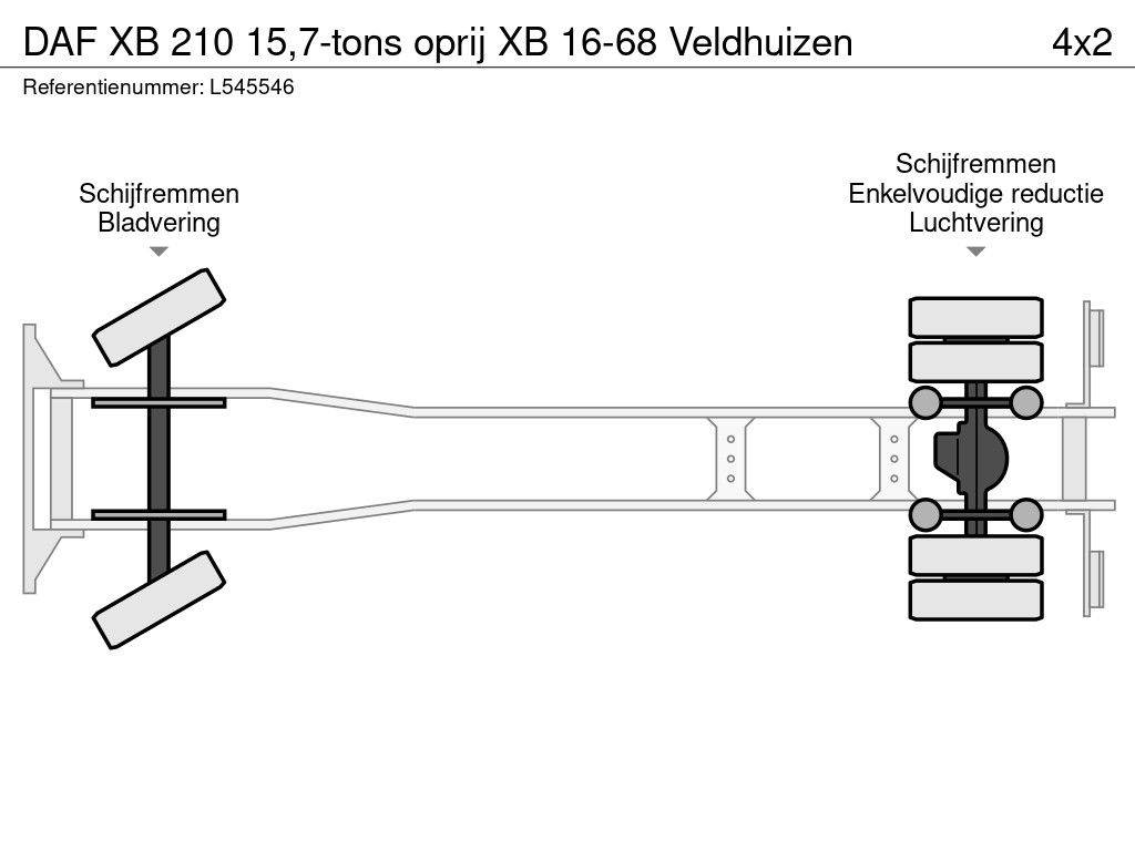 DAF XB 210 15,7-tons oprij XB 16-68 Veldhuizen