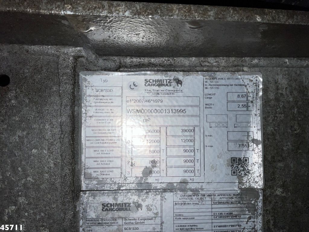 Schmitz Cargobull 3 assige kipoplegger 24m³