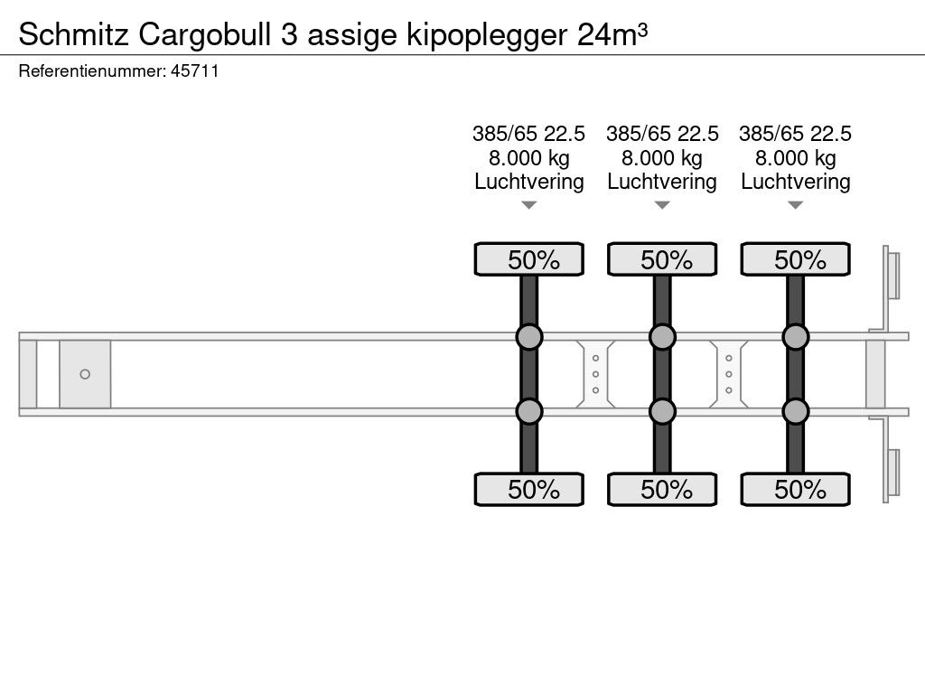 Schmitz Cargobull 3 assige kipoplegger 24m³