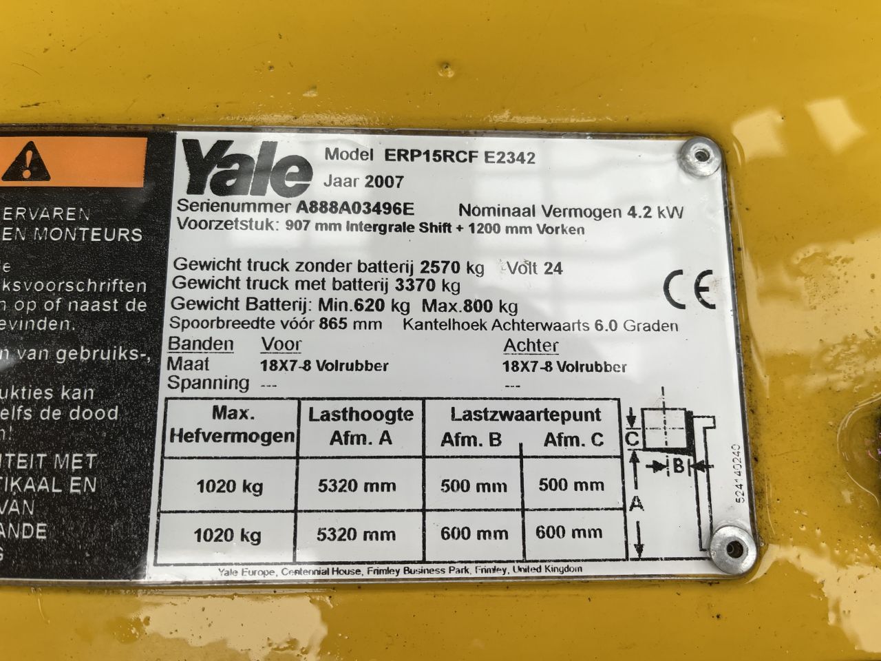 Yale heftruck bouwjaar 2007 Elektrisch