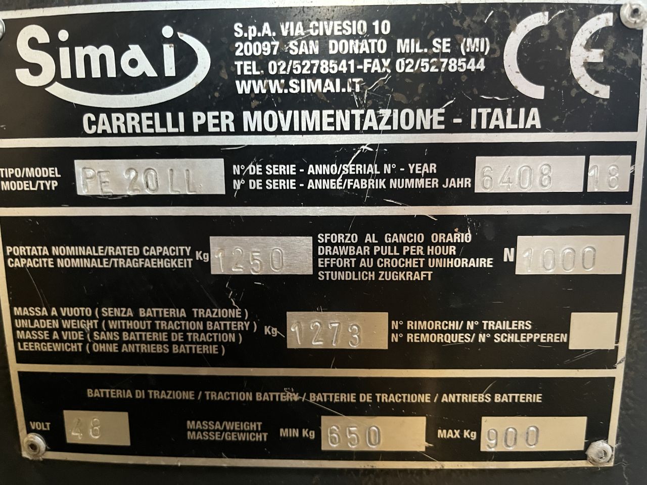 Simai transportwagen / kar bouwjaar 2018 Elektrisch