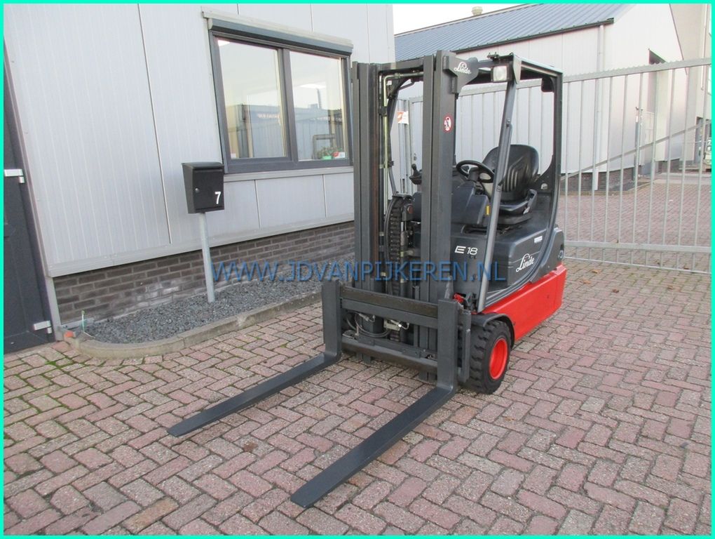 Linde E18C-02 8142uur 196cm hoog+triplex4m+sideshift+accu81%